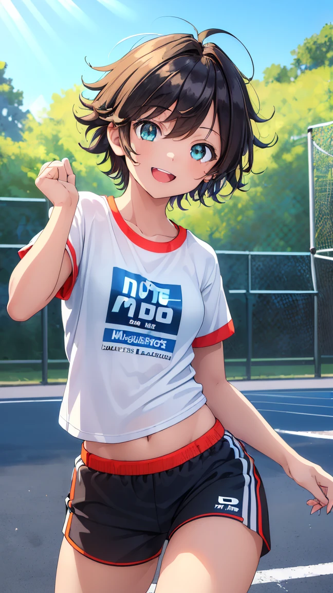 １The girls、Shirts、pleatedskirt、17 age、Bob Hair Style、A smile、A delightful!、japanes、enmaided、Chromo-white skin、Beautiful eyes、（small tits）、Playing tennis、Wimbledon、Wearing white tennis wear、电影灯光、Upper body portrait、