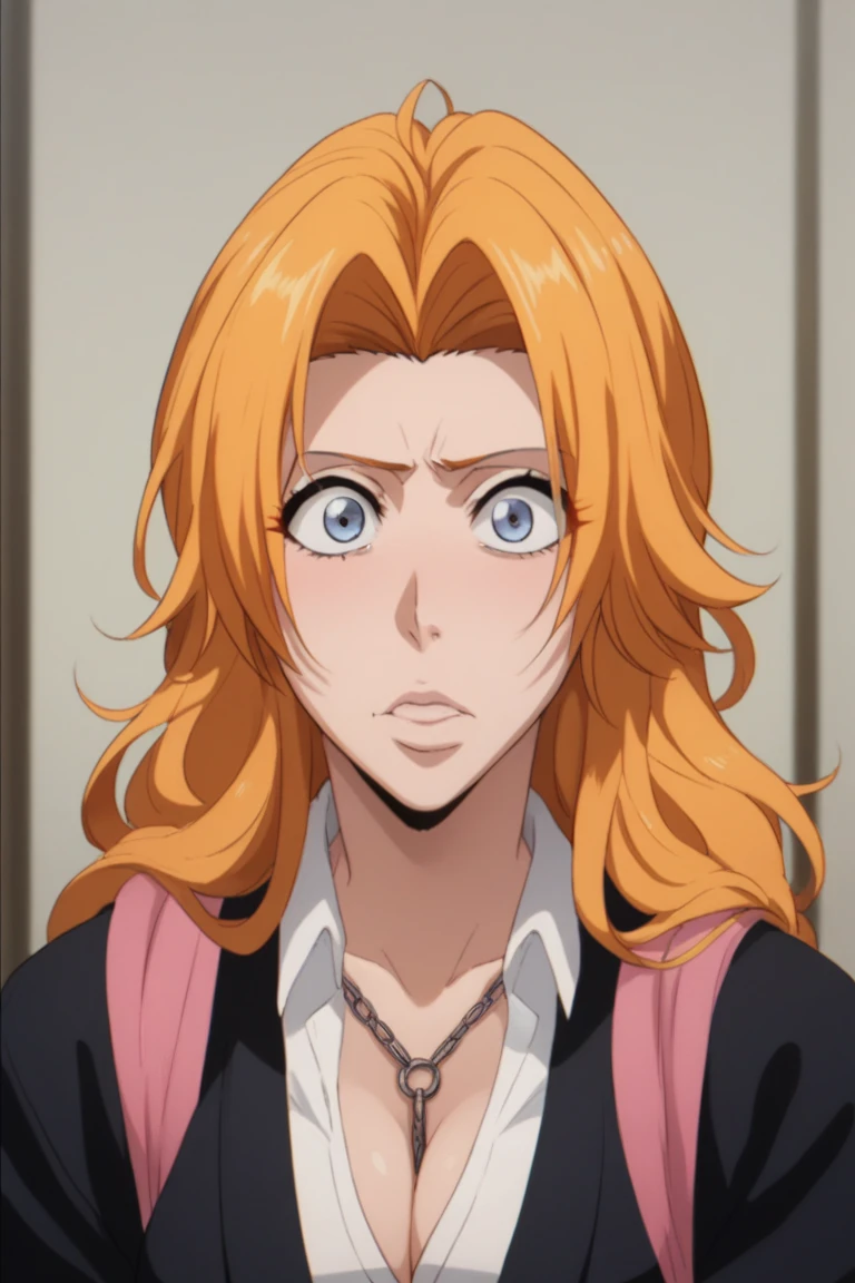  1 girl , Matsumoto Rangiku,chest, 大きなchest, anime, masterpiece,  looks at you, anxiety, think, 