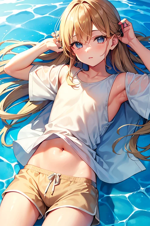 (best quality, masterpiece), 1 girl, centaur, It takes, sunbath, belly button t-shirt, 아름다운 소녀 perfect white tiger photo, perfect white tiger photo