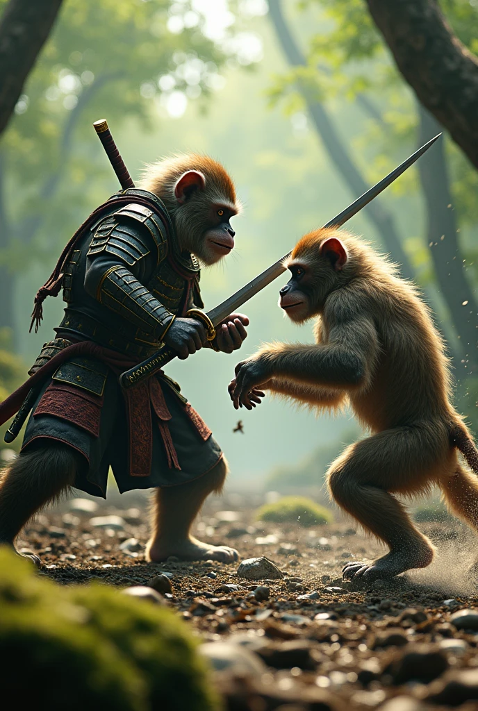 Arriving at Onigashima、Momotaro uses a sword、Dogs bite、Monkey scratches、The chick is pecking、Attacked an ogre