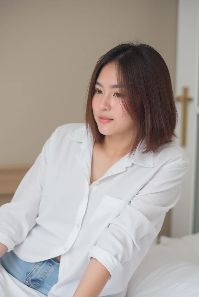 ((best quality)), ((masterpiece)), (detailed), perfect face
typical Malay girl with a natural skin tone, no make up, bare face, potray her as a common malay girl.
office clothes. ultra sharp focus, realistic shot, tetradic colors.
160 cm, Hijabi, college girl, naked full body view
Sitting on a chair for a job interview in a room
open her leg, shows her vagina, looking the male viewer