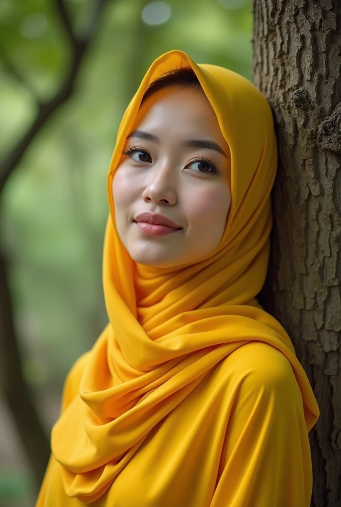 Raw, best quality, high resolution, masterpiece: 1.3), Beautiful Malay woman:0.8),cleveage, Raw, best quality, high resolution, masterpiece: 1.3, Beautiful Malay hijab girl, masterpiece, Gentle smile,Beautiful Malay woman wearing light colored headscarf, Bright sunshine, ankle length dress, shawl, Long-sleeved shirt, Bright clothes, White skin, high resolution,4K,HDR,1 Girl, photoPractical, Practical,Sweat glands skin, Thin face, Large Breasts, Perfect makeup, big eyes, Glossy lips, Gentle smile, Gentle , cleveage, portrait, Movie, Practical, photo,Cleavage,Sexy