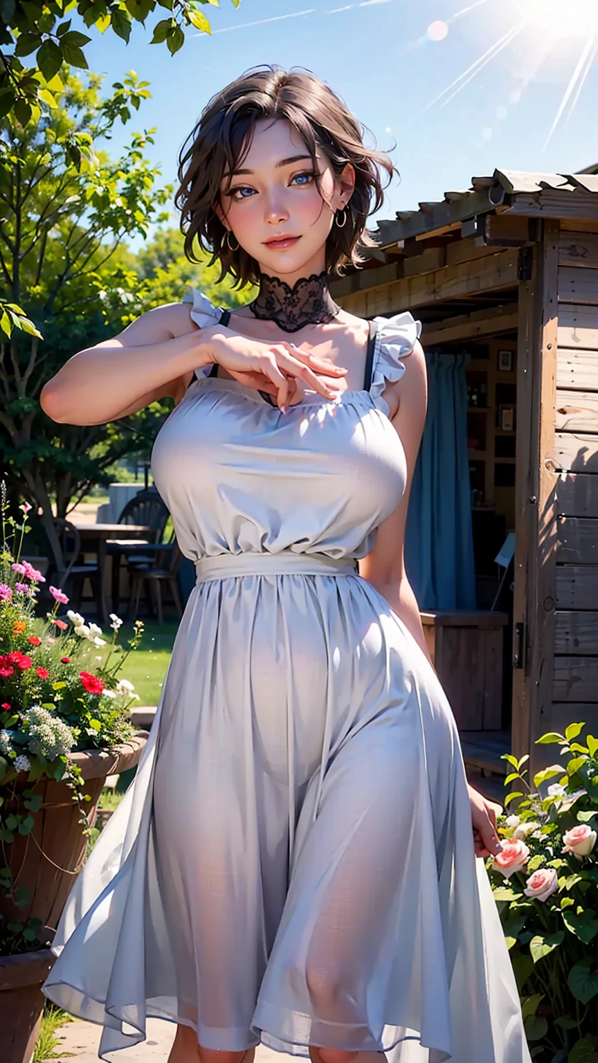 (Muscular:2.1), (thick muscular thighs, wide hips:2), (latina female, tan skin:1.5), (bangs), wearing glasses, earings, eyeshadow, lipstick, bokeh, (freckles:0.9), (upper body view), (striations), (hard nipples:1.1), (small perky breasts:1.4), choker, (Off-the-shoulder mini dress in a bright floral print, tassel necklace:1.5), (sculped muscles:1.4), detailed eyes, (athletic body:1.3), (muscular body:1.9), (looking at viewer), (smile, naughty look:1.5), dark bedroom, (dawn lighting), rim lighting, two tone lighting, dimly lit, clean skin, low key (DETAILED SKIN)