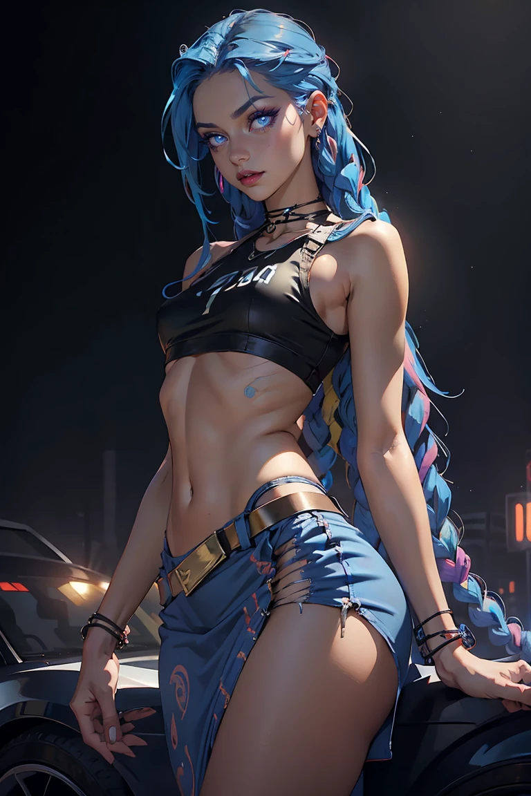 ((Melhor qualidade)), ((obra-prima)), (detalhado: 1.4), (((listras azul claro e brancas))), Uma guerreira cyberpunk mulher de 35 anos musculosa quase nua no estilo Simon Bisley para a capa da revista Heavy Metal, coxas nuas, Tiny thong, cinta liga, (((cabelo azul com mechas brancas SUPER DETALHADO))), ALTO CONTRASTE, clean face, Minimum clothing, roupa cyberpunk de fibra de carbono azul claro com pequenos detalhes em azul escuro e branco, (((roupa azul))), (((mulher madura))), ((corpo inteiro)), (((white tiny thong))), mechasuit