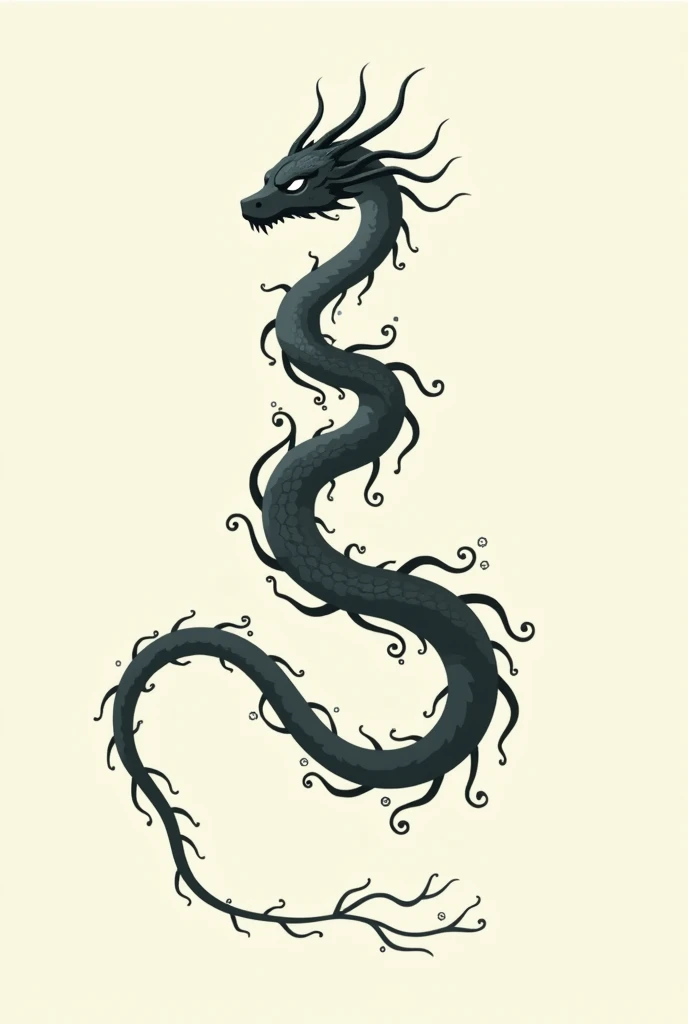 black serpent coat of arms with white background