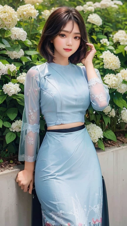 (A very cute 20 year old young woman from Japan.),  ((Fine hair that is somewhere between brown and blonde)), ((Short hair with messy side waves)),Medium bust size､Small breasts､ (((Clean your hands)))，(Curly Hair)，(((A very kind smile))), (((She is wearing black lace panties)))，(((Wearing a super short light blue knit dress)))，(((I&#39;Wearing a light blue knitted dress。))) ((Highest quality, 16K, Tabletop: 1.3)), The light shines on your face, Highly detailed face, Highly detailed lips, Beautiful Eyes, City Street，Angle from below:1.5，