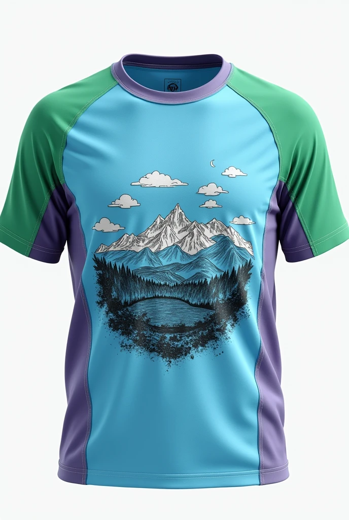 Polo shirt with mountain logo