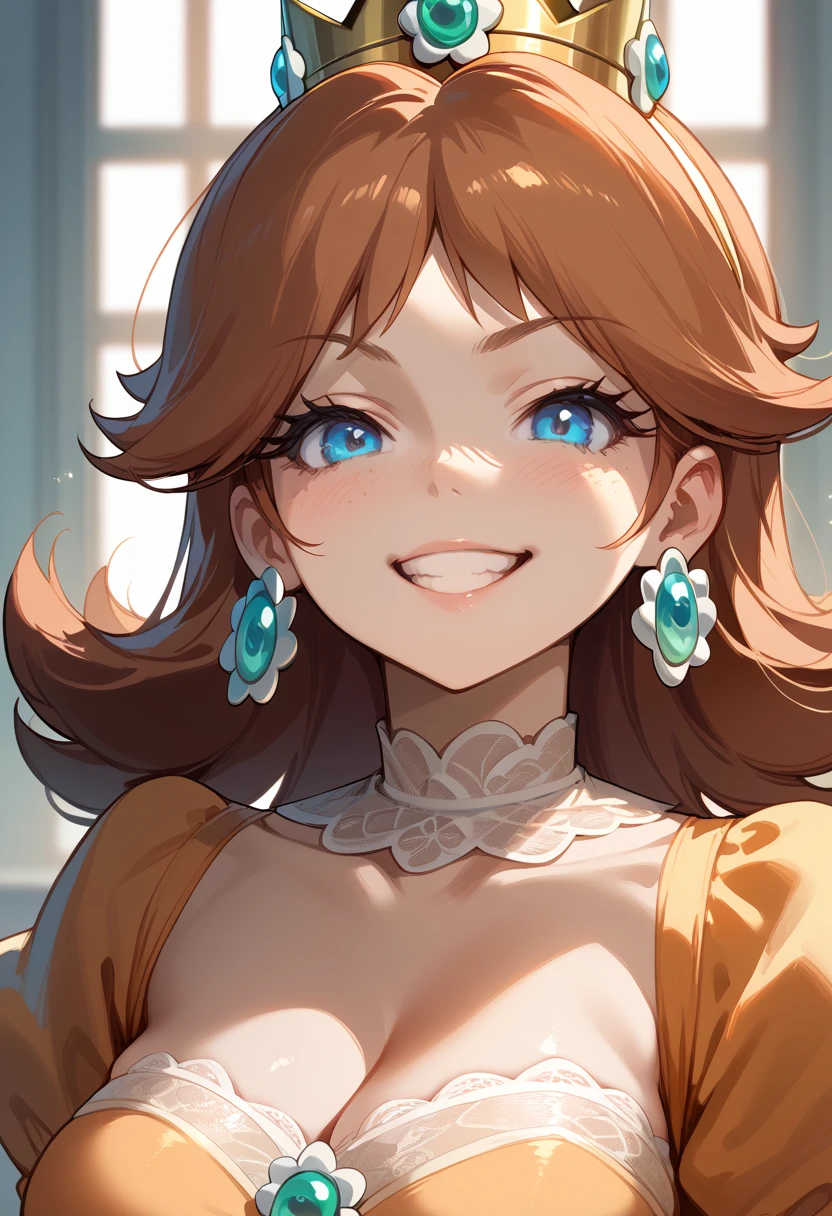 masterpiece, high definition , best quality,8k
(Princess Daisy) grin 