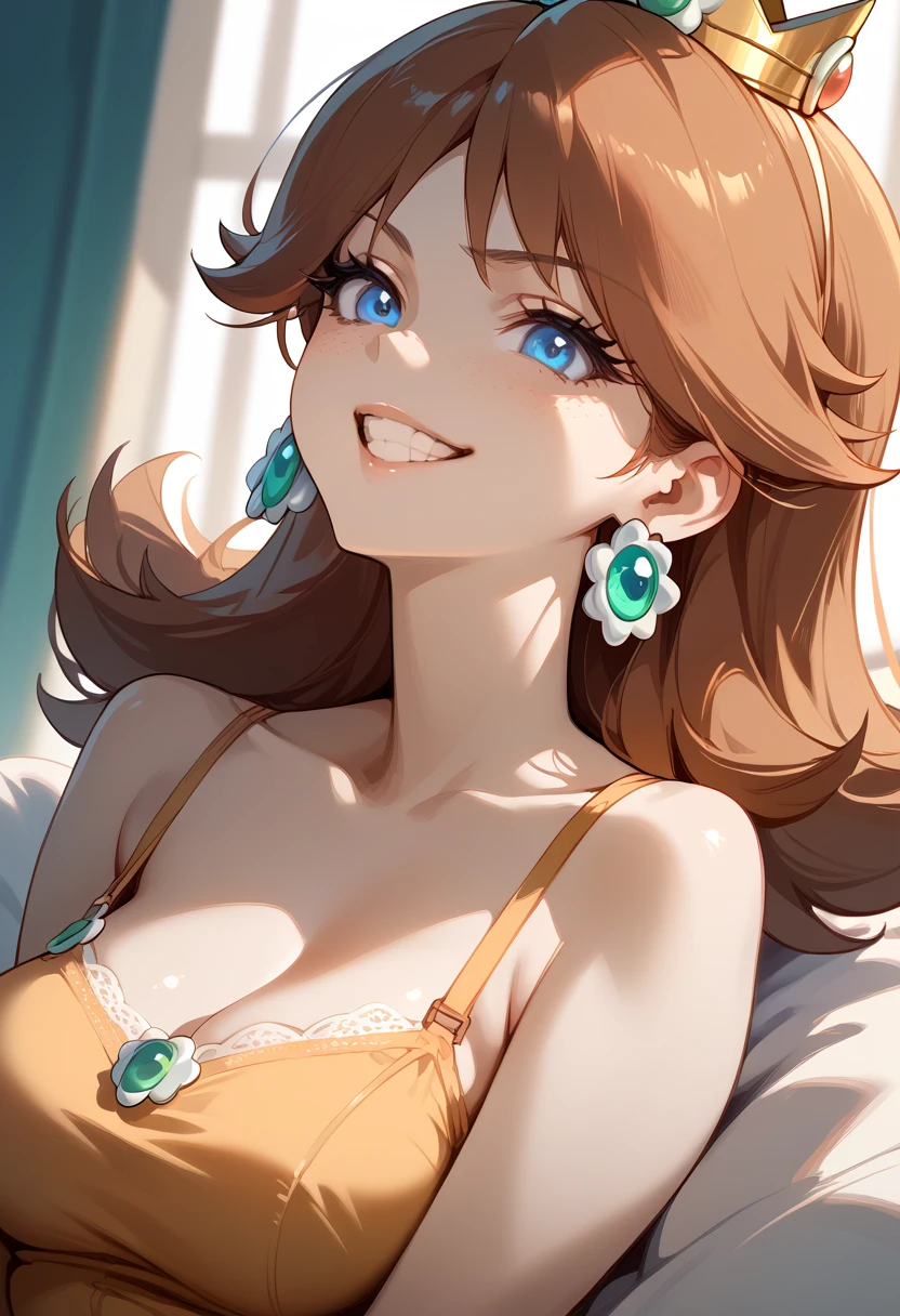 masterpiece, high definition , best quality,8k
(Princess Daisy) grin 