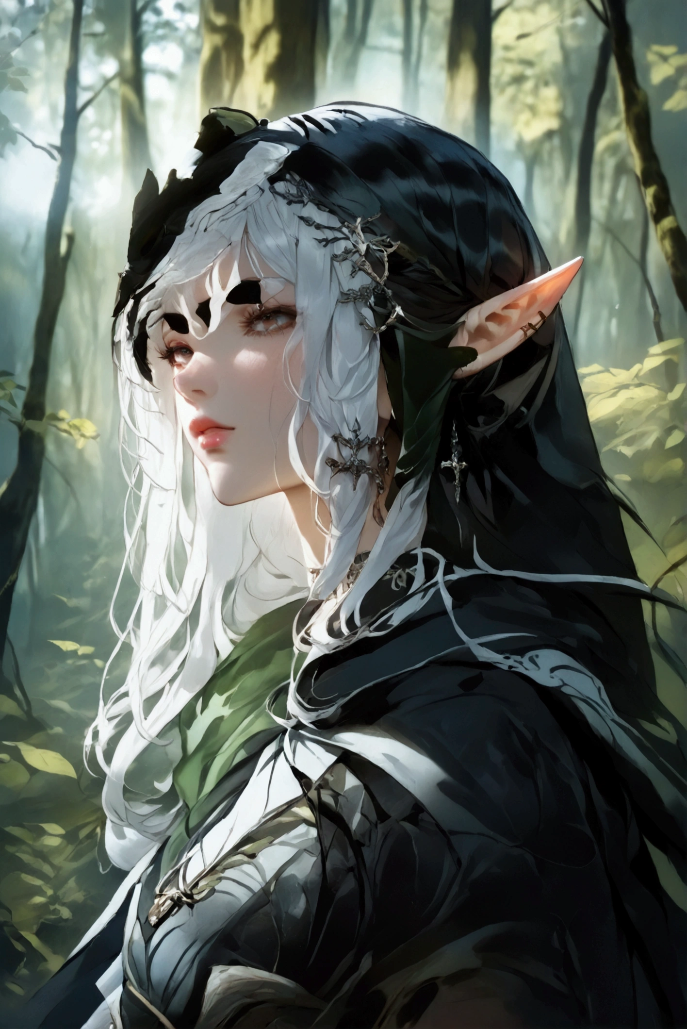 Elf woman in the black forest