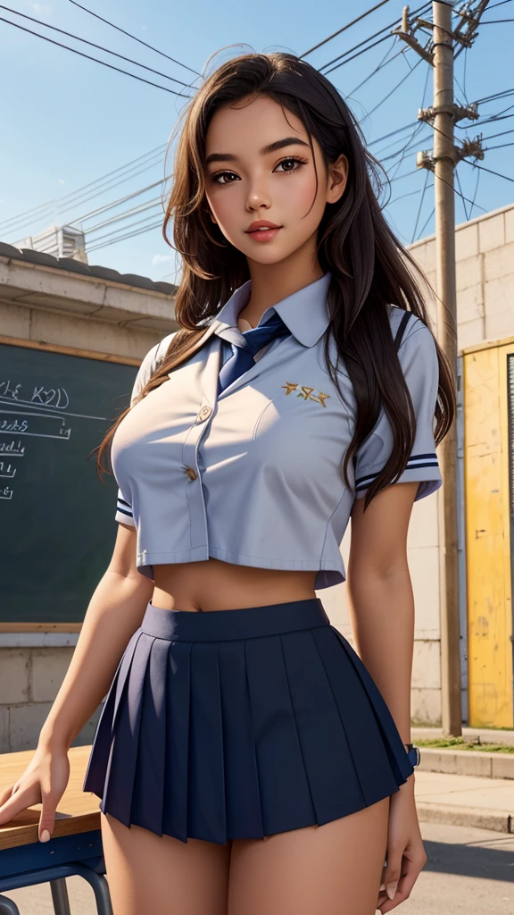 school uniform, skirt,school,, high quality,4k,
