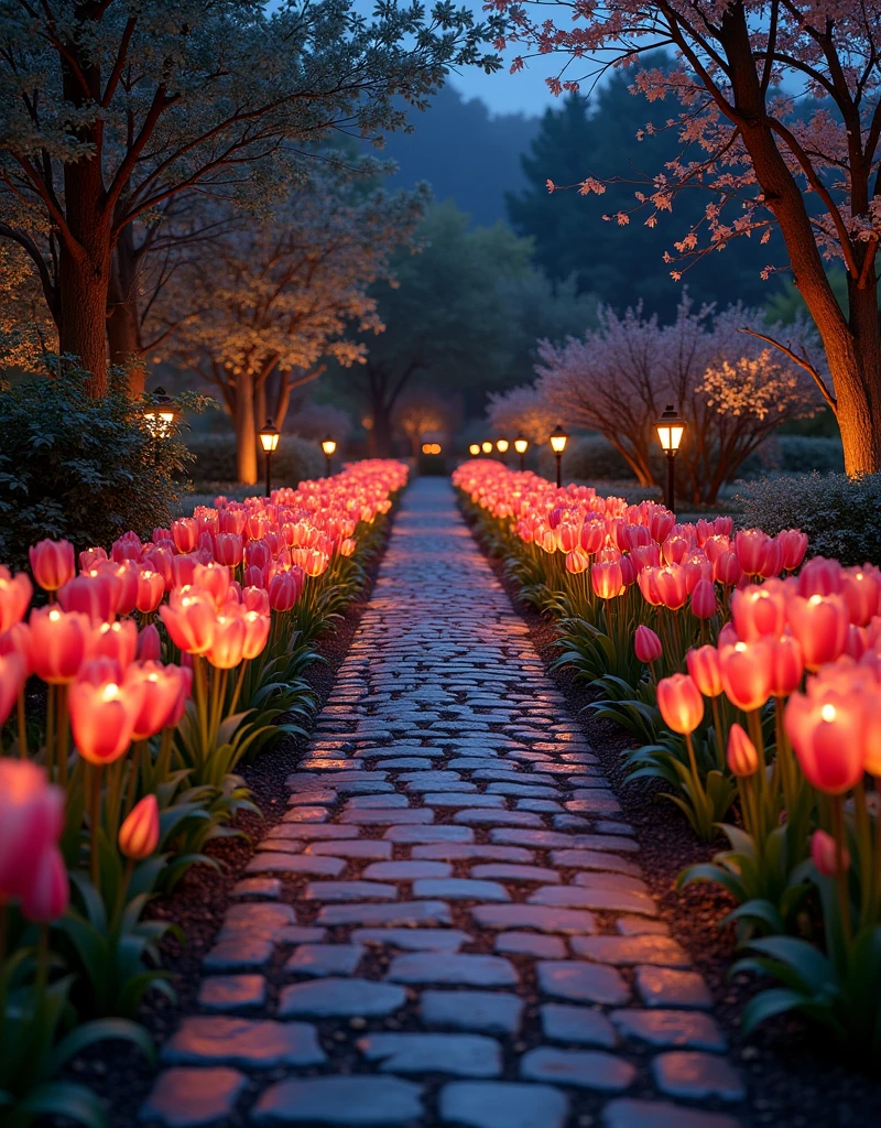 POV shot of a (Pebble:1.1) , designed by Akira manga, with Dupplin details, at Twilight, nature art by Jessie Arms Botke, Moonlight, Calotype, fauna, Masterful Photography, Universe, Dark Crimson Flowers, Etched Creation, Rekt Lighting, Rekt Mode, Rekt Creation, Tulips, Strange Flowers, Neon, Excellence,  Elegance, Shrine Mode,