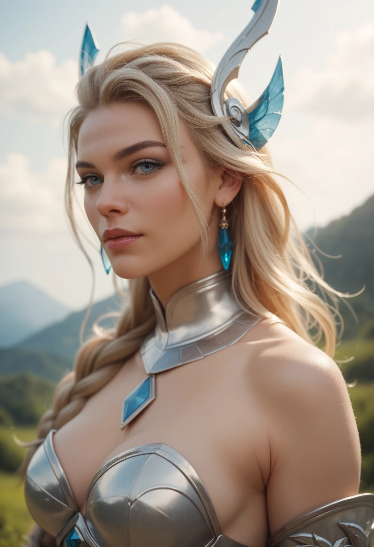 Professional , ​masterpiece、top-quality、photos realistic , depth of fields 、Idle Smile、（demonic wings）、World of Darkness、（White Gemstone Body:1.2),Ball of light from the hand、(Matte white with gold pattern、Mystical expression、（cleavage of the breast）、Take different poses、Particles of light),（Gorgeous gold weapons） ,Tattoos all over the body、（（ Dragon dense and gorgeous dragon sword）） , （demonic wings）   ,intense fighting、warhammer 40k 、（（White hair））、（Castle background）、（Colossal tits）、（（Gangle's forest background））、Beautiful Caucasian beauty、１a person、dynamic ungle,(((Two devil's horns on the head)))、Smaller head、Thin and beautiful female hands、cleavage of the breast、Mystical expression、Light Effects、intense fighting、Wind-effect、magic circles、With the legendary magic wand、Dragon's tail、