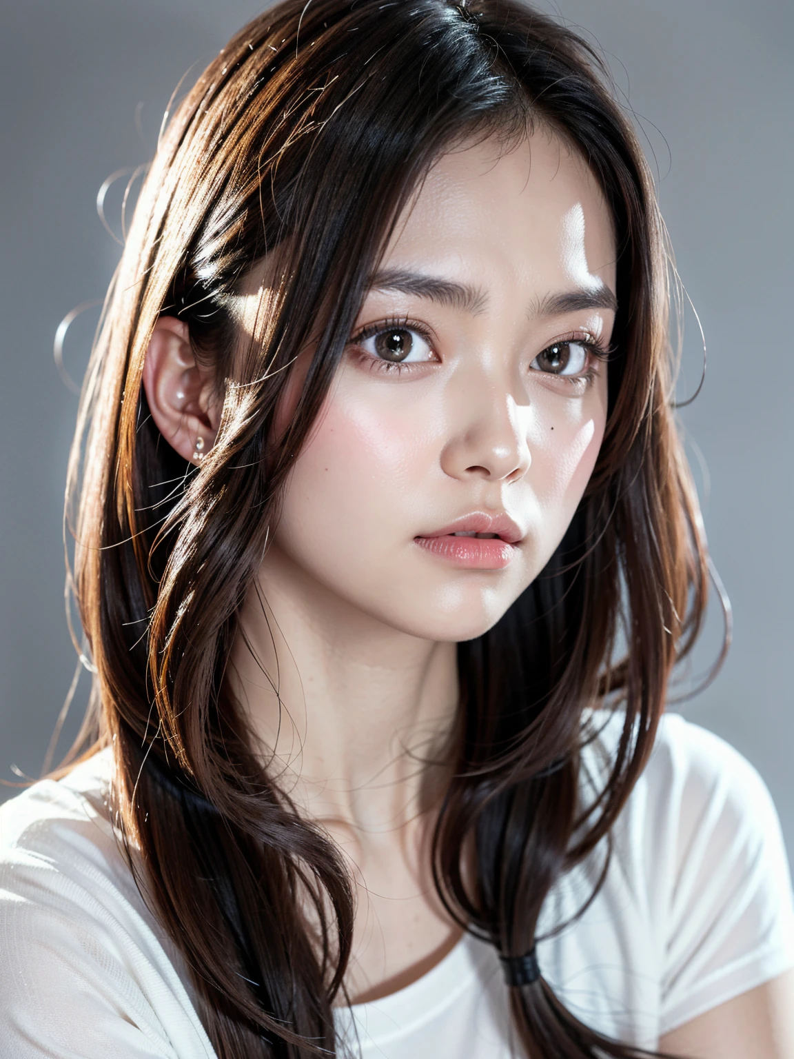 focus on people。Realistically create and express the most brilliant composition of a person。((masterpiece))、(((highest quality)))、((super detailed))、(surreal)、(Highly detailed CG illustration)、(very delicate and beautiful)、The girl is a masterpiece、highest quality、realistic skin feel、realistic fabric、Introducing a realism illustration centered on the front center of a girl with realistic and ultra-detailed eyes..。this is the absolute rule, And the next sentence describes the image quality。 The greatest painter in human history meets unparalleled beauty、This is the greatest masterpiece in the history of Inuiku Ichigo., Draw the most beautiful image of your life.Introducing exquisite beauty and captivating aesthetics。