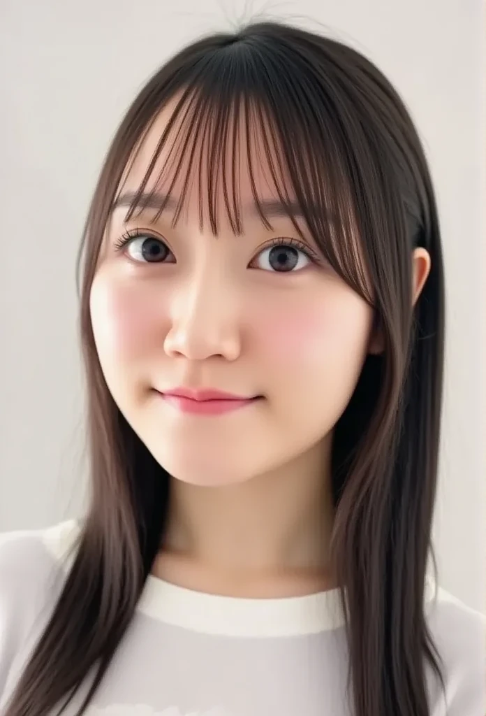 32K,   Masterpiece ,   Masterpiece ,  realistic ,  very detailed,    unvolume {x} photos,  high definition , The faces that Japanese men really like.,  Smoother Light  ,  Official Art,  Written Boundary Depth,  bright light, close,  detailed face , smile,  Beautiful Details in the Eyes , 19 years old Korean, cute,  real skin texture, T-Shirts,

