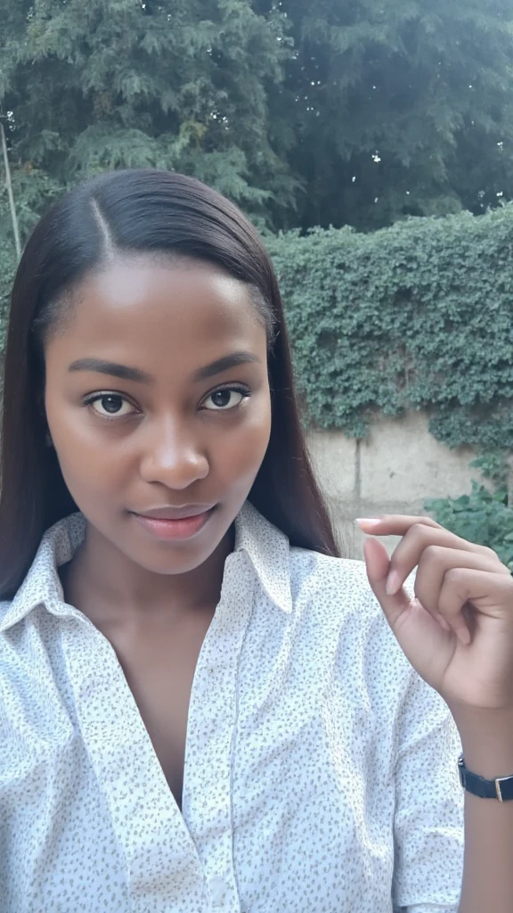 Ebony dark skin black hair, close-up, portrait, masterpiece, best quality, (photorealistic:1.3), 1girl, solo, long hair, brown eyes, smile, highly detailed intricate white lace turtleneck dress, necklace, indoors,
intricate, high detail, sharp focus, dramatic, beautiful girl , (8k uhd) caustics, subsurface scattering, reflections,cafe, window, warm light,