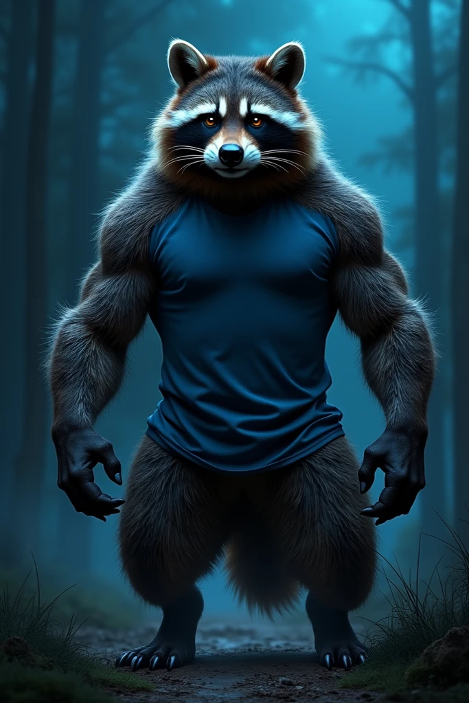 ((masterpiece, best quality, ultra detailed, 8k, photorealistic, hyperrealistic photo)), (raccoon dog), Aloha with leaf pattern on white fabric, Off-white short pants, (muscularity), Background is white