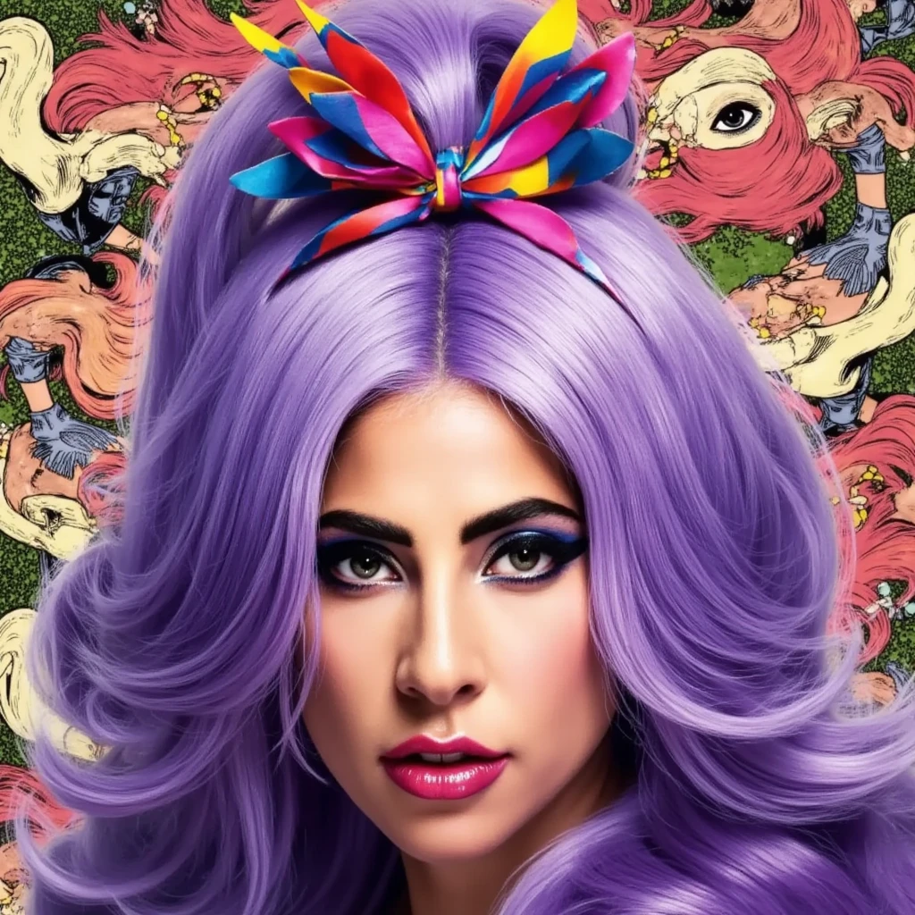 BaileyJay, dynamic pose, superhero, multicolor hair, in city, face focus <lora:BaileyJay:0.8>