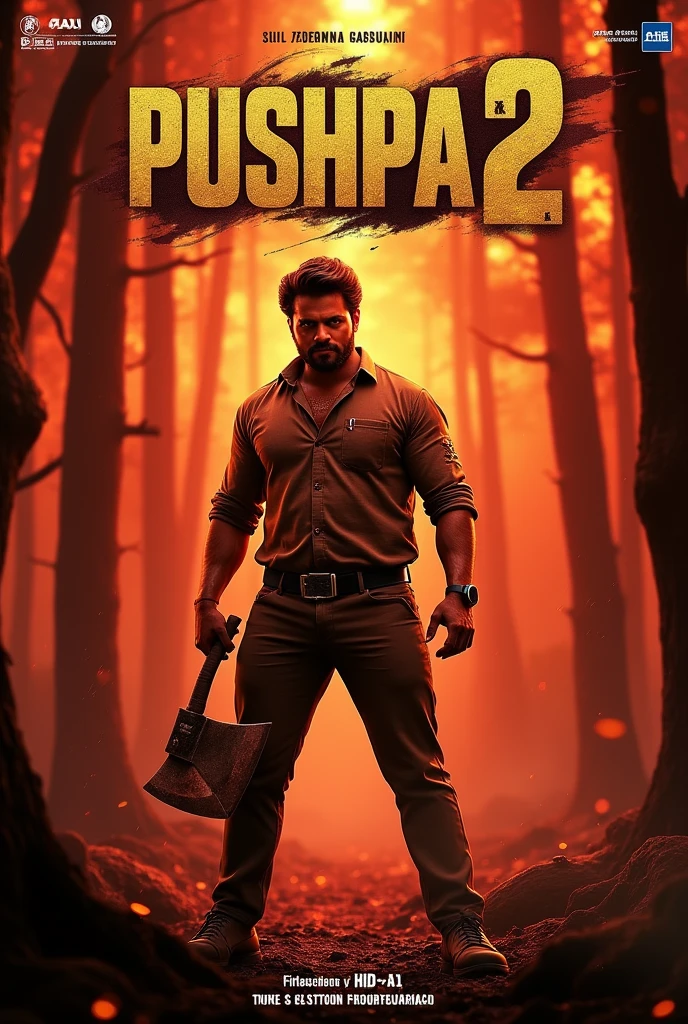 A captivating and unique 3D render illustration of A Angry Young Man . This man has the muscular body, complete with a chiseled six-pack, the and he is roaring to sky, with lion-like hands. Standing confidently on an Mountain Rock it should be Framed in left side of the image. The background is a Dark Australian forest, with sense of danger. The overall ambiance of the image is bold and eye-catching, perfect for a profile picture or a striking poster. and the Right side of the frame bold Text "Main Khud ek toofan hoon" Should be located and text should be look so real and attractive.Try to delete the errors of this picture and make it look as fine as possible, but also keep the same gbasic idea., 3d render, illustration, poster and it should be in detail And image frame Ratio should be 16:9