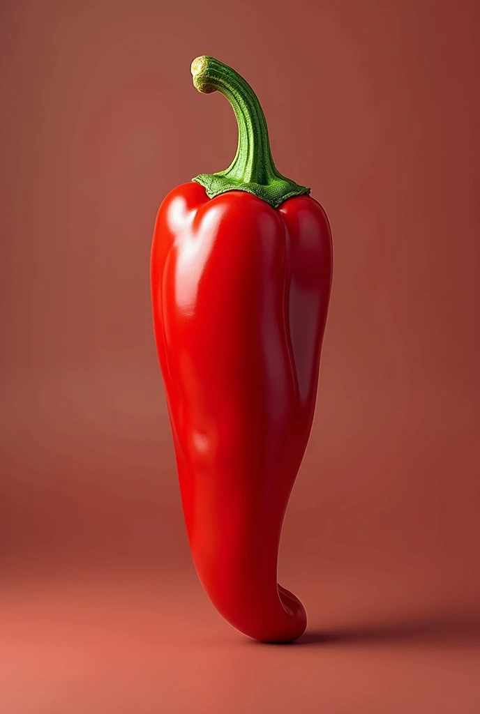 red pepper, front view, cinematic image, isolated black background