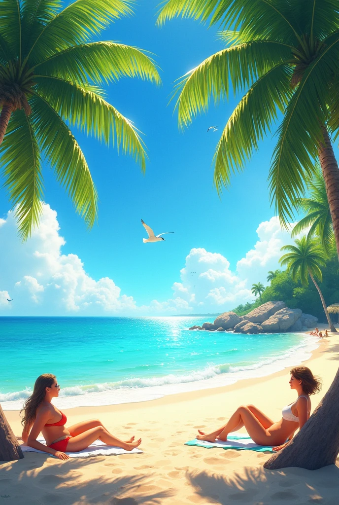 the most beautiful summer beach, realstic