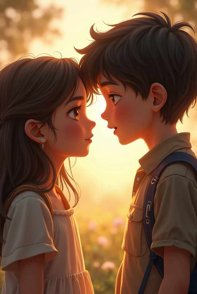 A girl and boy pairing