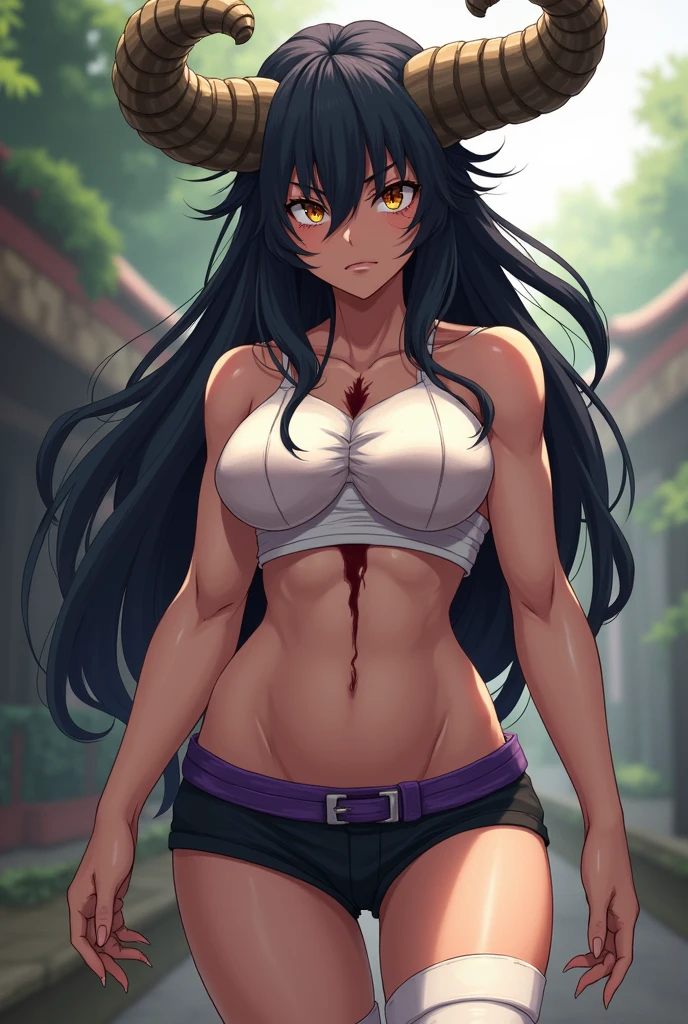 masterpiece, (best qulaity:1.3), 8K, wallpaper, (1girl, akame \(akame ga kill!\), black hair, red eyes, long hair, ((open shirt)), (wet), (black bra:1.4), ((expressionless, rain)), outdoors, forest, cloudy sky, ((medium breasts, cleavage)), (navel), pleated skirt, looking at viewer)