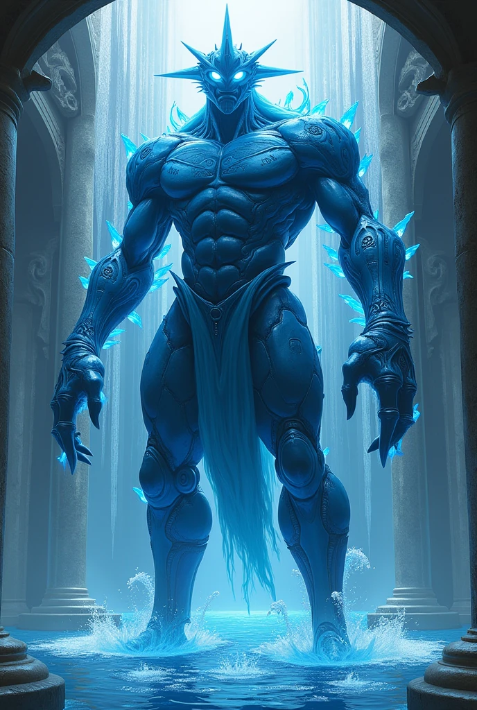 Planet Uranus represented in a man with an athletic body