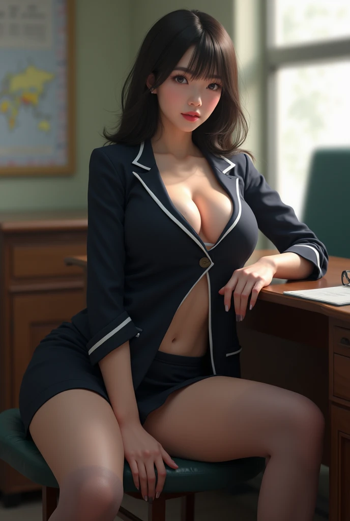 (best quality, 8k, highres, photorealistic:2.0), (solo, one girl:2.0),(lighting: front),(lighting: strong),(ultimate beautiful girl:2.0),(shiny skin),(oily skin),(platinum blonde hair:1.5),(straight hair:2.0),(kind woman:1.5),Blush brown makeup , dark eye makeup , use pink glossy lipstick,(big eyes girl:1.5),(thin woman:1.5),(Photographed in the sophisticated office of an information technology company:1.8),(elite business woman:1.8),(Career woman who can work very well),(I'm so absorbed in work that I don't have a boyfriend),(woman not interested in love),(I'm not interested in fashion),(I wear accessories that do not interfere with my work.),(she has no love experience at all),(she feels alone),(She is not good at talking to men),(she is shy and silent),(I don't want to stand out and I'm concerned about people's attention),(She has a dark personality and negative thoughts.:1.5),(she suffers from depression),(She has many complexes and has no one to rely on.),(intelligent woman:1.5),(A woman who takes her work seriously),(I'm a little unwell),(I like coffee and drink it all the time),(mentally unstable),(I have a hard time with insomnia.),(unpopular woman),(unconfident:1.5),(want pure love),(plain and introverted woman:1.3),(She has a hobby that she cannot tell anyone about, and that is masturbation),(she is pure:1.5),(Prefer clothes suitable for office work),(A woman whose life is difficult),(A woman exhausted from long working hours),(woman's sex appeal:1.5),(A sweet smelling perfume from her)
