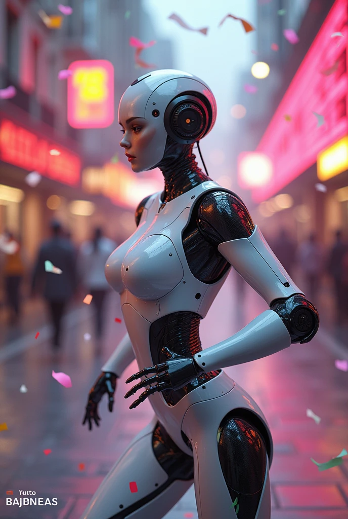 a detailed cyberpunk android female, white futuristic armor, glowing cybernetic implants, intricate mechanical details, advanced technology, dramatic lighting, cinematic composition, highly detailed, photorealistic, (best quality,4k,8k,highres,masterpiece:1.2),ultra-detailed,(realistic,photorealistic,photo-realistic:1.37),HDR,studio lighting,extreme detail description,professional,vivid colors