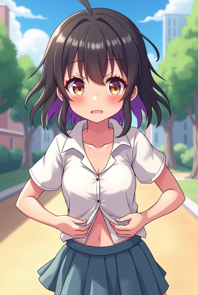 celia,, mini skirt,otonashi haruna,
(best quality, masterpiece, RAW photo,ultra-detailed:1.2), 1girl,solo,looking at viewer,smile, Wearing a dog collar, Naughty tattoo on the belly , slim, childhood, in sports warehouse, on the met