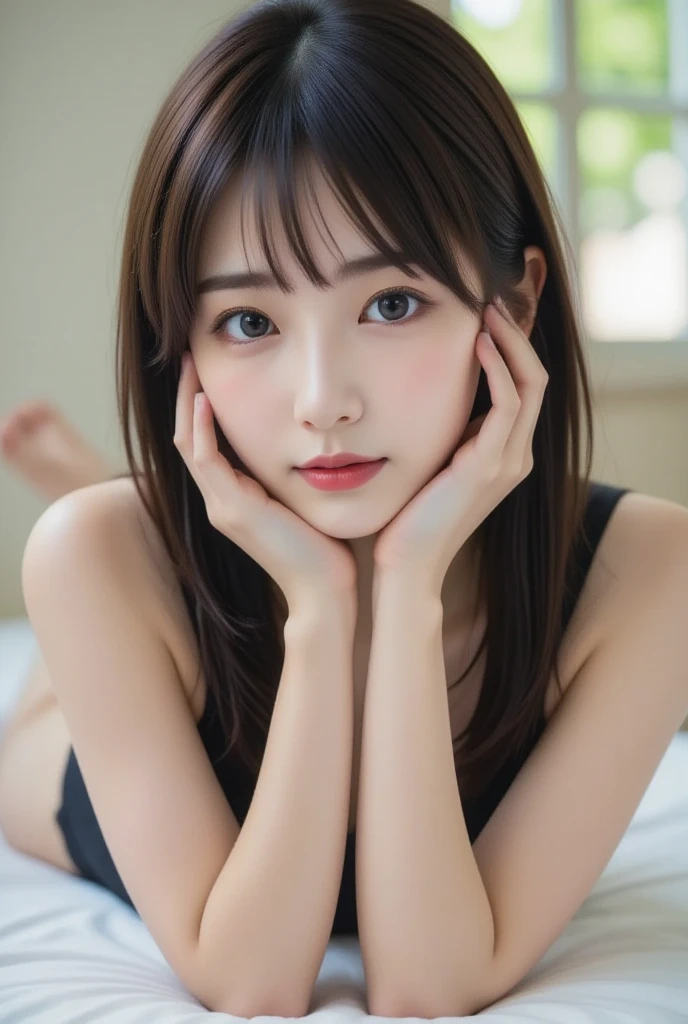  realistic  photo, 20 year old Japanese woman ,  nudes, Lie down on the bed、 open legs, Detailed face and body,  natural light,  high definition , photo realistic , ( best quality,8k, high definition ,  Masterpiece :1.2), very detailed,( realistic ,photo realistic ,photo- realistic :1.37), realistic  skin texture,Beautiful eyes and lips, beautiful detailed face, has long eyelashes, , stylish figure