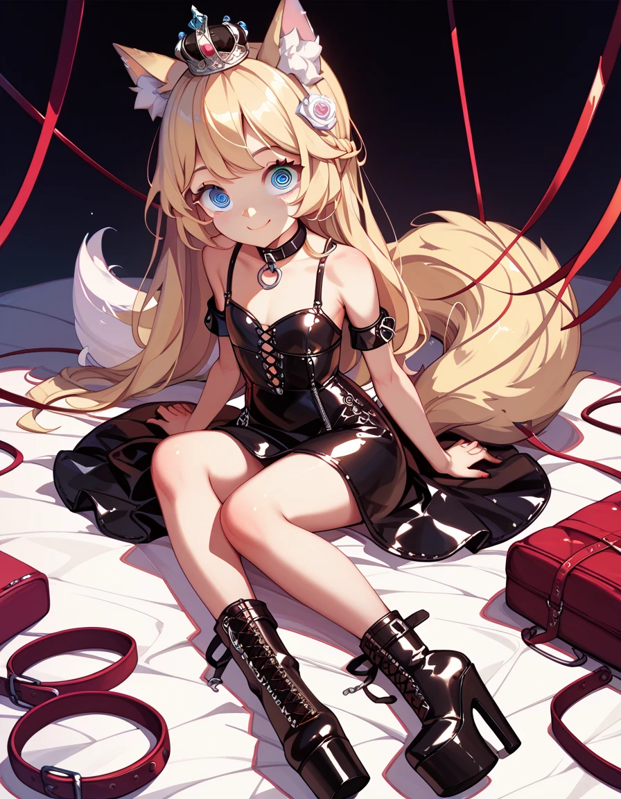 1 woman, sexy, longe blond hair, gothic clothes, Blue eyes, cute