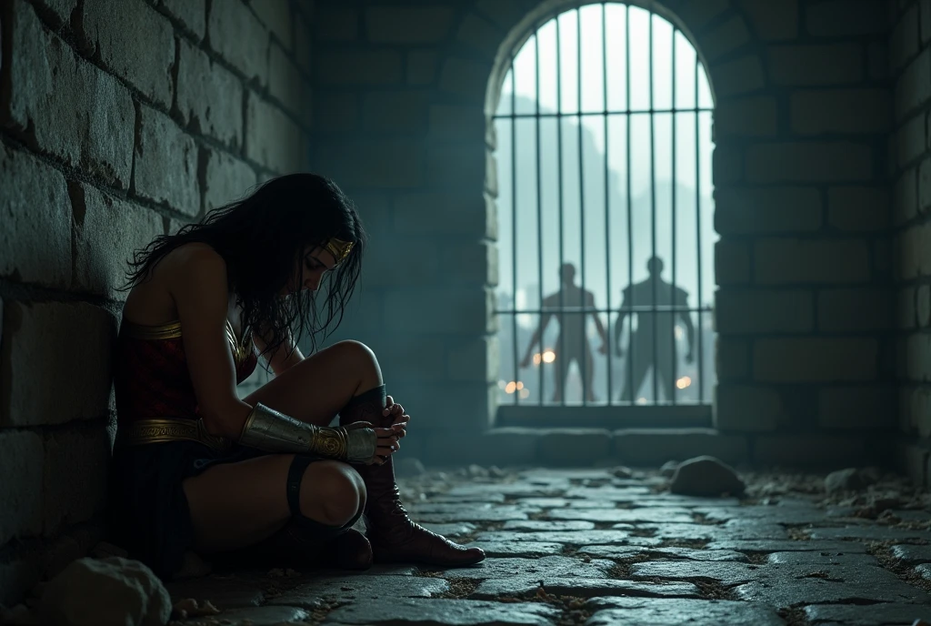(Best quality, 4K, High definition: 1.2), ultra-detailed, (realistic: 1.37), a female warrior, her clothes are torn, shamefully experiencing sexual pleasure. enlightenment, a tragic scene that is very shocking. There is a sense of erosion. Her hesitant but determined expression, all her fighting equipment has been destroyed. Adds a creative, gentle touch, and strong expressive color contrast. Horror, photorealistic: 1.2, gritty and dark, with vivid colors and contrast, highlighting the warrior's struggle and vulnerability. The lighting is to create an ominous atmosphere, casting dramatic and eerie shadows.