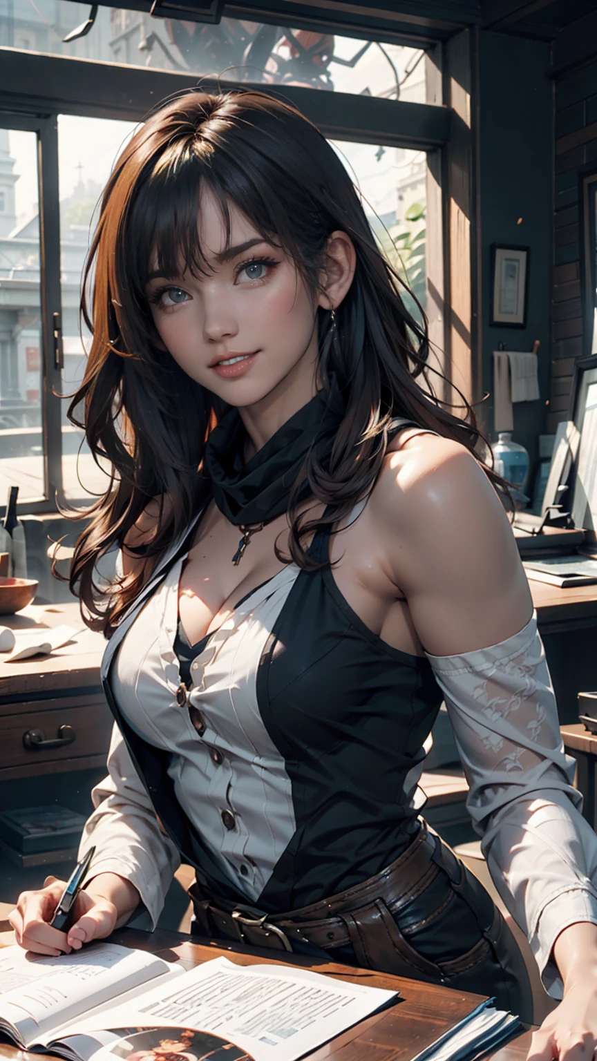 (masterpiece, Highest quality;1.3), Very detailed ,Super detailed, One girl,alone, Twin tails, Large Breasts, Wicked Smile, Gundam(rx78), sf, Mecha, , Blue Hair, alone, hair ornaments, Long Hair, Twin tails, Golden Eyes, jewelry, Earrings, View your viewers,Shinjuku City Background,night, Lots of neon signs, Moon base, Detailed dress, Micro Mini Skirt, From below, Sitting,, Bust Shot,