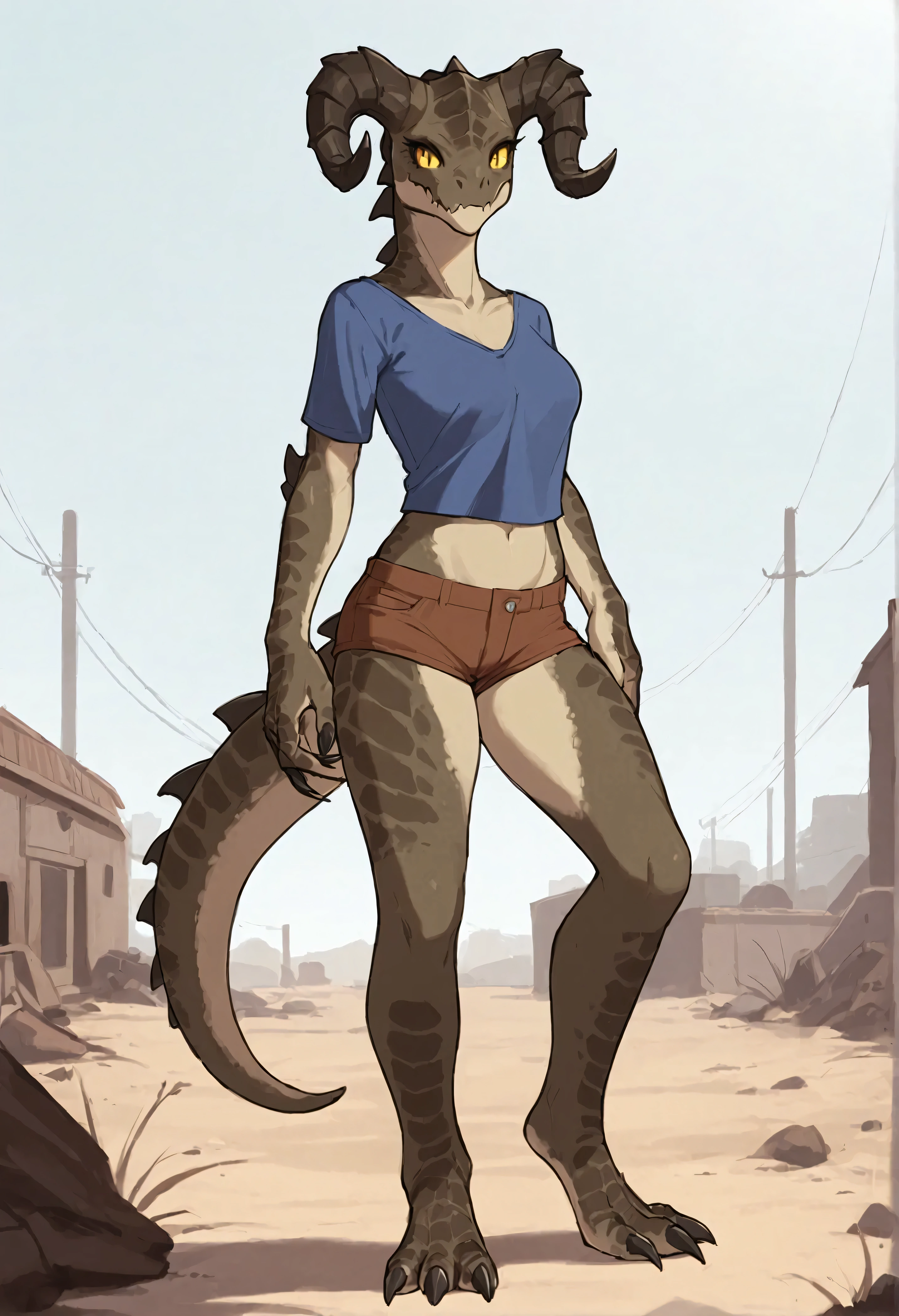 solo, (beautiful female:1.4), (nice shark girl),  ( fit, abs), busty, big erect breasts, erect nippleslips,  slim waist,  (black hair),  ( female shark | Lara Croft ), (((female))),  orange body scales, white belly,  (kemono:1.5), 
( khaki shorts ), lightblue crop top, ( two pistols-gans on hips ), wide belt, long braid, ( (red) round glasses :1.2), (red glasses), ( small backpack on her back:1.2), army boots, leather straps on hips and biceps,   e621, (female body),  slim sports body, 
 shark tail, cameltoe,  (body portrait), [slim swimsuit], sharp fangs, 
(detailed eyes, detailed pupils, yellow eyes, glowing eyes),
(outdoors),   ocean beach , night, (particles ,firefly, blue glowing), seeker of adventures,      ( on all fours, in water :1.4) , 
detailed background, photorealistic, realistic hands, 8k HD,
(dark shadows, wide dynamic range, hdr, low light:1.2),
by (by Pino Daeni, (by ruaidri), (by virtyalfobo), (by Kenket). by iskra, by darkgem