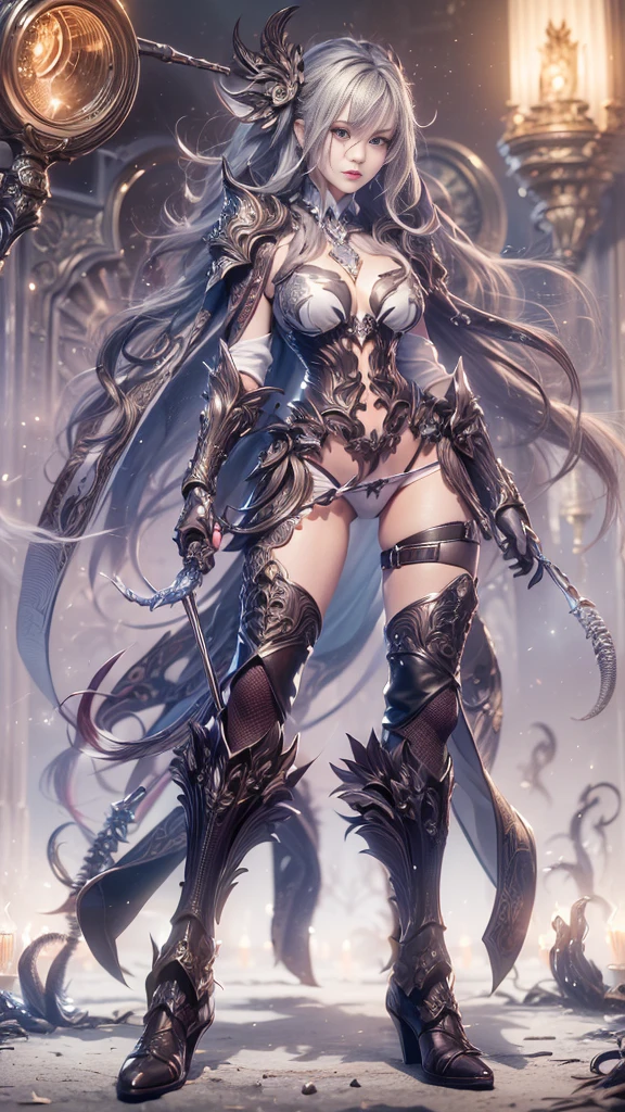 ((master piece:1.4)、(highest quality:1.4)、(realistic:1.7))、Written by Luis Royo（Written by Luis Royo）Surreal portrait of a beautiful girl、超beautiful girl、((1 girl:1.4))、Radiant natural skin texture、author：Written by Luis Royo（Written by Luis Royo）、19 years old、(upper arm:1.4、two legs:1.4)、(perfect anatomy:1.4)、(perfect female body:1.4)、girl portrait photography、close up photo、Full body shot、((table top:1.4), (highest qualityの:1.4), (realistic:1.7), Written by Luis Royo, beautiful girl, 超beautiful girl, ((1 girl:1. 4), Radiant natural skin texture, author: Written by Luis Royo, 19 years old, (perfect female body: 1.4), (perfect female body: 1.) 4), girl portrait photography, close up photo, （full body photo）, fantasy art, soft front light, beautiful expression, cute face, beautiful breasts, big full breast: 1. 2, beautiful butt, fine eyes, Clear and eye-catching, beautiful and attractive, beautiful eyes, thin waist, Raw photo, red lips, ((gray hair, long hair)) , 1 screen display, ((Woman crawling on all fours on a silk bed)), (sexy posture), (milky way in the sky),((T-back pants))、((white garter and garter belt))、(laughter),((Rear view))、((look back))、((膣兰)）、((erection)）