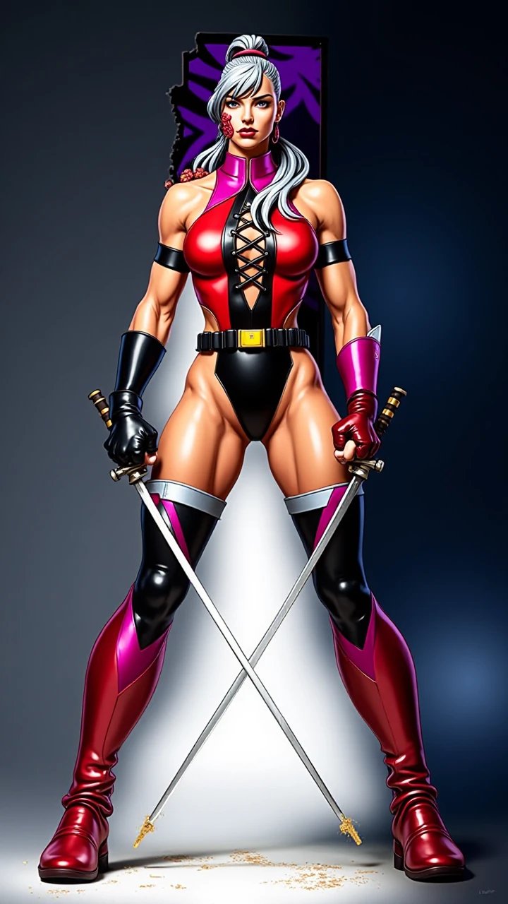 (masterpiece, best quality), intricate details, 1sologirl Cammy White from Street Fighter (standing full body toe to head by wooden pole:1.2) iron collar, arms behind back, iron cuffs, shackles, bound, bondage outfit, harness, o-ring, bondage outfit blindfolded cover eyes, closed mouth happy red cheeks, chain leash collar choker neck bell shackles wristbands bracers bracelets, cleave gag
