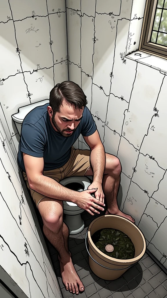 ((best quality)), ((masterpiece)), (detailed), perfect face, a hairy man, he is very thin, he is poor, he is starving and dirty, he is in a dirty alley, he is naked, he is masturbating, he is playing with his dick, he has very big dick, he has big balls, lots of cum everywhere,