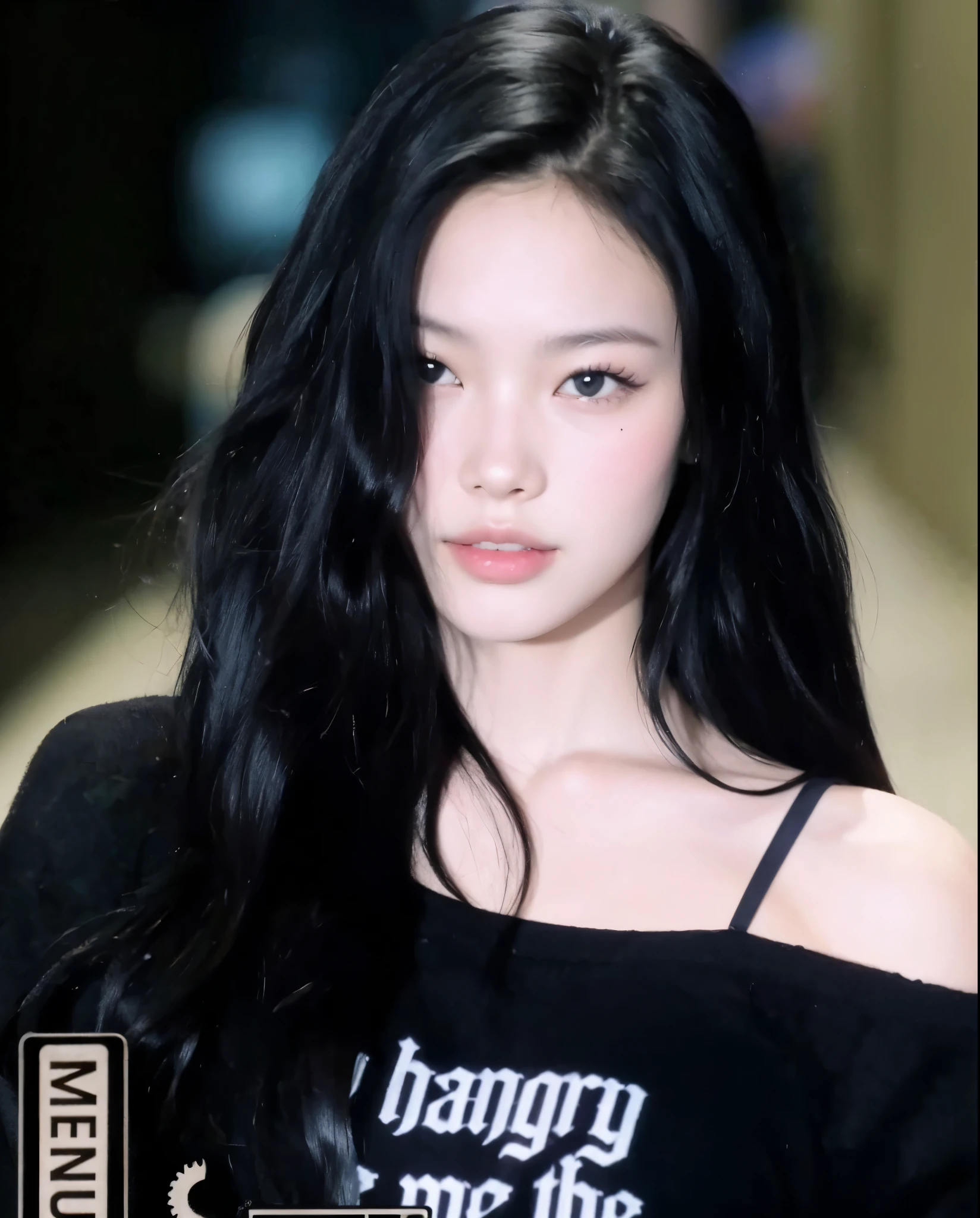 Realistic,(tmasterpiece, high qulity:1.2) ,realisticlying, RAW photogr, wide wide shot,  ( hand sign), verbal invitation, with her mouth open, (Just enough to make ends meet), Adjust hair, hair tying up, Lisa Blackpink Jennie Blackpink