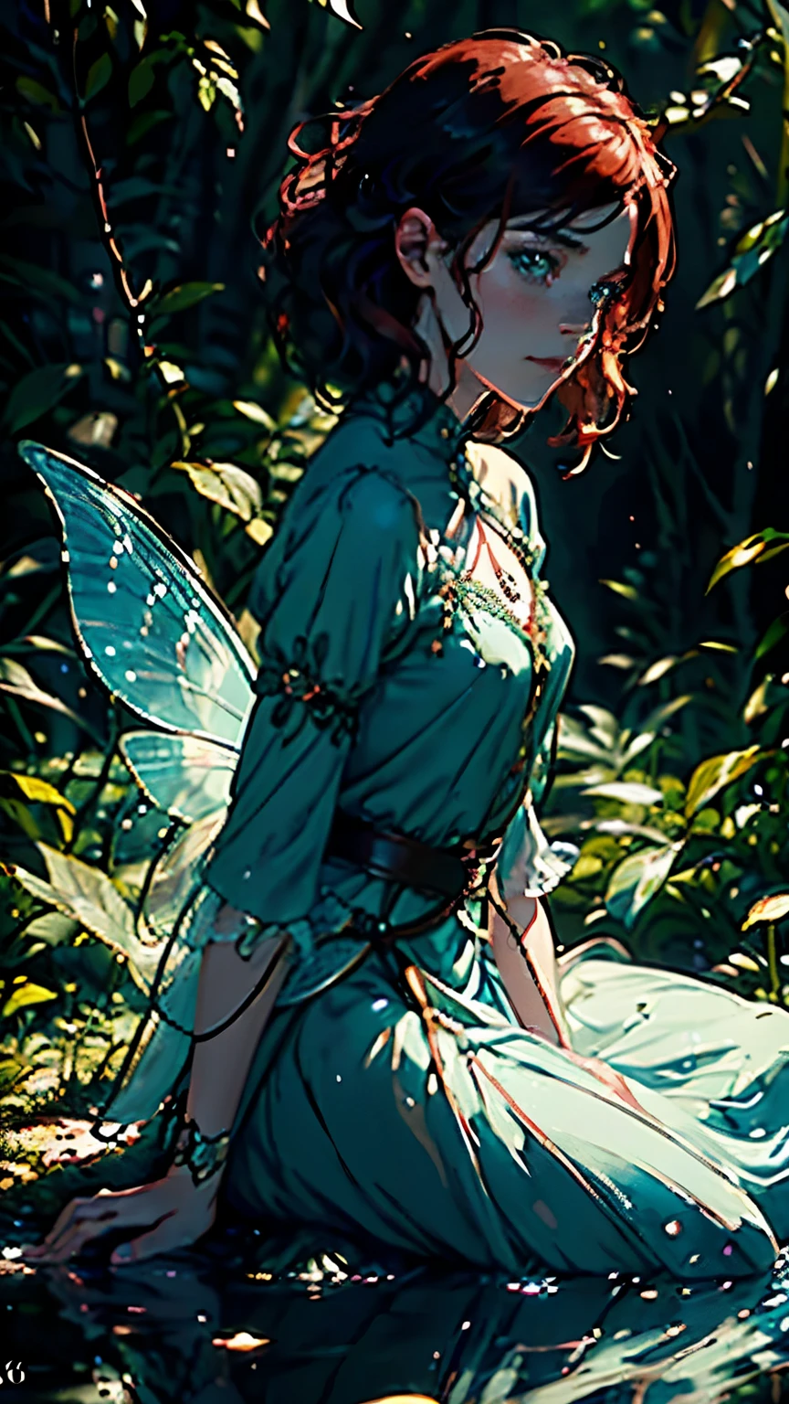 Rose Leslie as a Fairy Female ,( high definition:1.2),( best quality:1.2),(8k:1.2), sharp concentration,( subsurface scattering:1.1),Award-winning photo, professional portrait photography ,( close-up shot :1.1) (Bioluminescent Forest:1.2),Rainbow fairy wings, bewitching expression ( very detailed background :1.2),(Fantasy Magic:1.0), (knollingcase:1.1),( analog style :1.1),( model shooting style :1.2), DRAMATIC WRITING