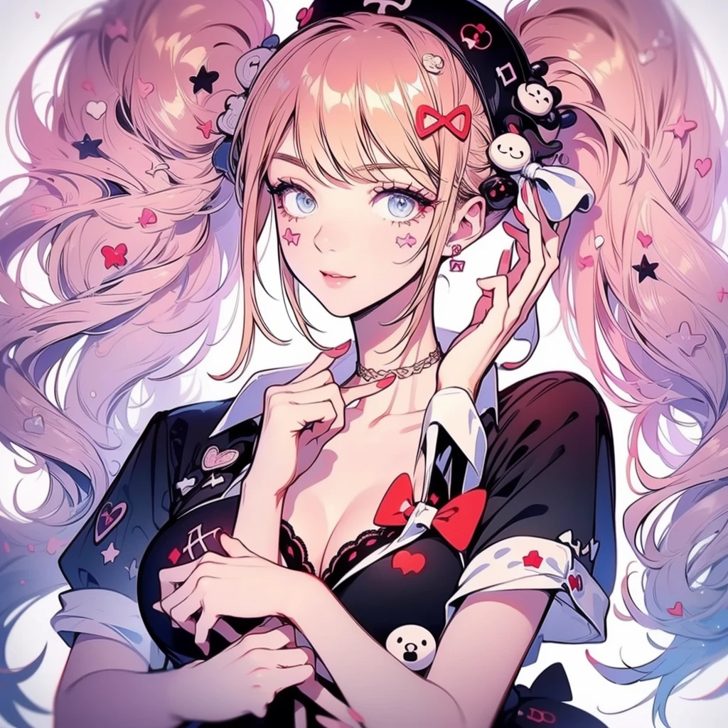 Junko Enoshima, genshin impact, anime wallpaper, 4K, quality, colorful background, watercolor