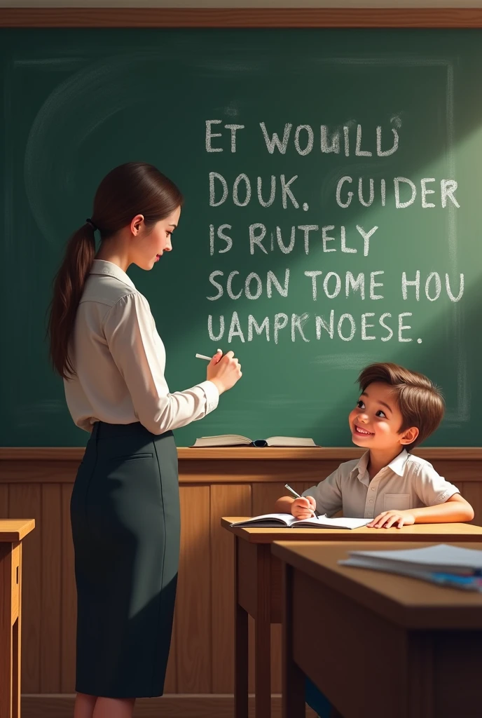 The teacher asked the student