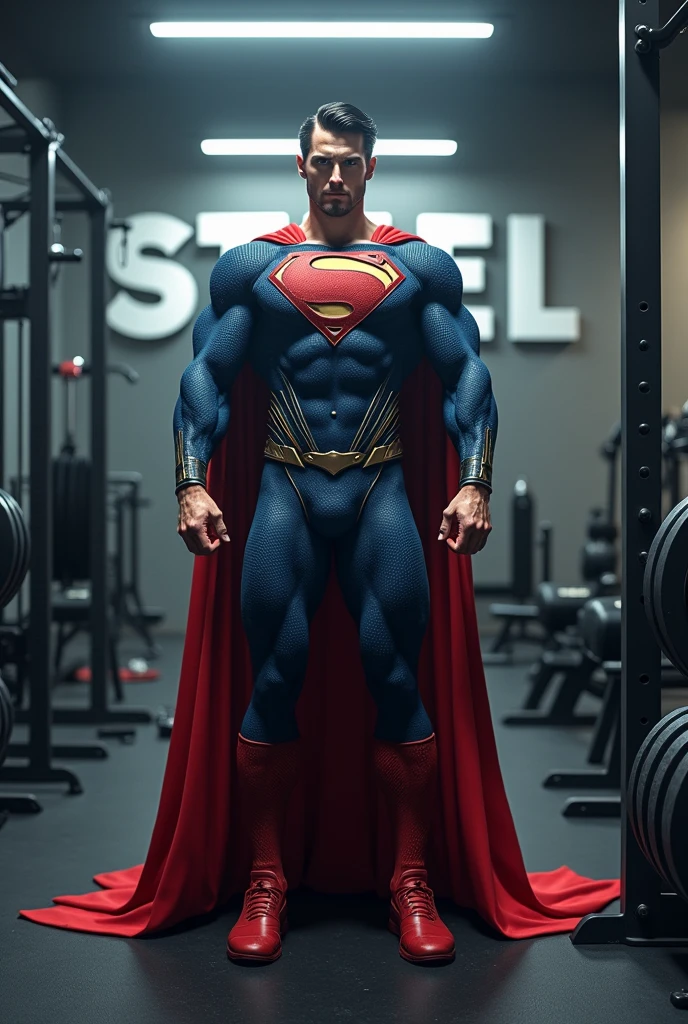 Superman in the gym