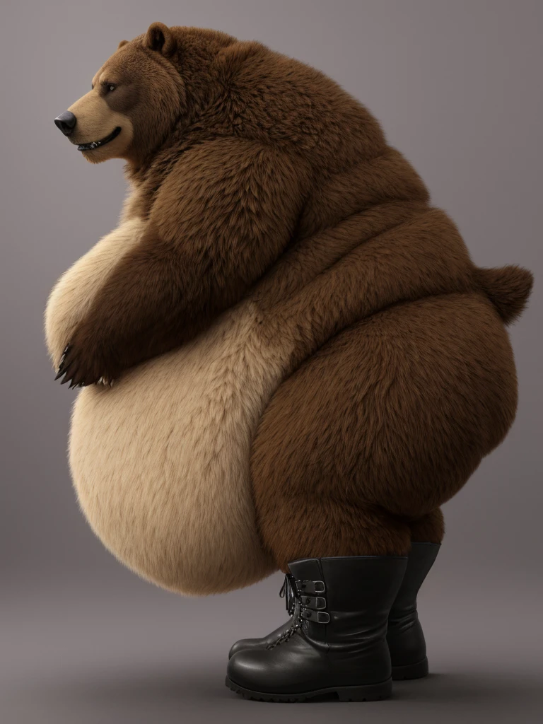 Fat BadgerClops big belly and large body and his big chunky body and hes butt is Big
