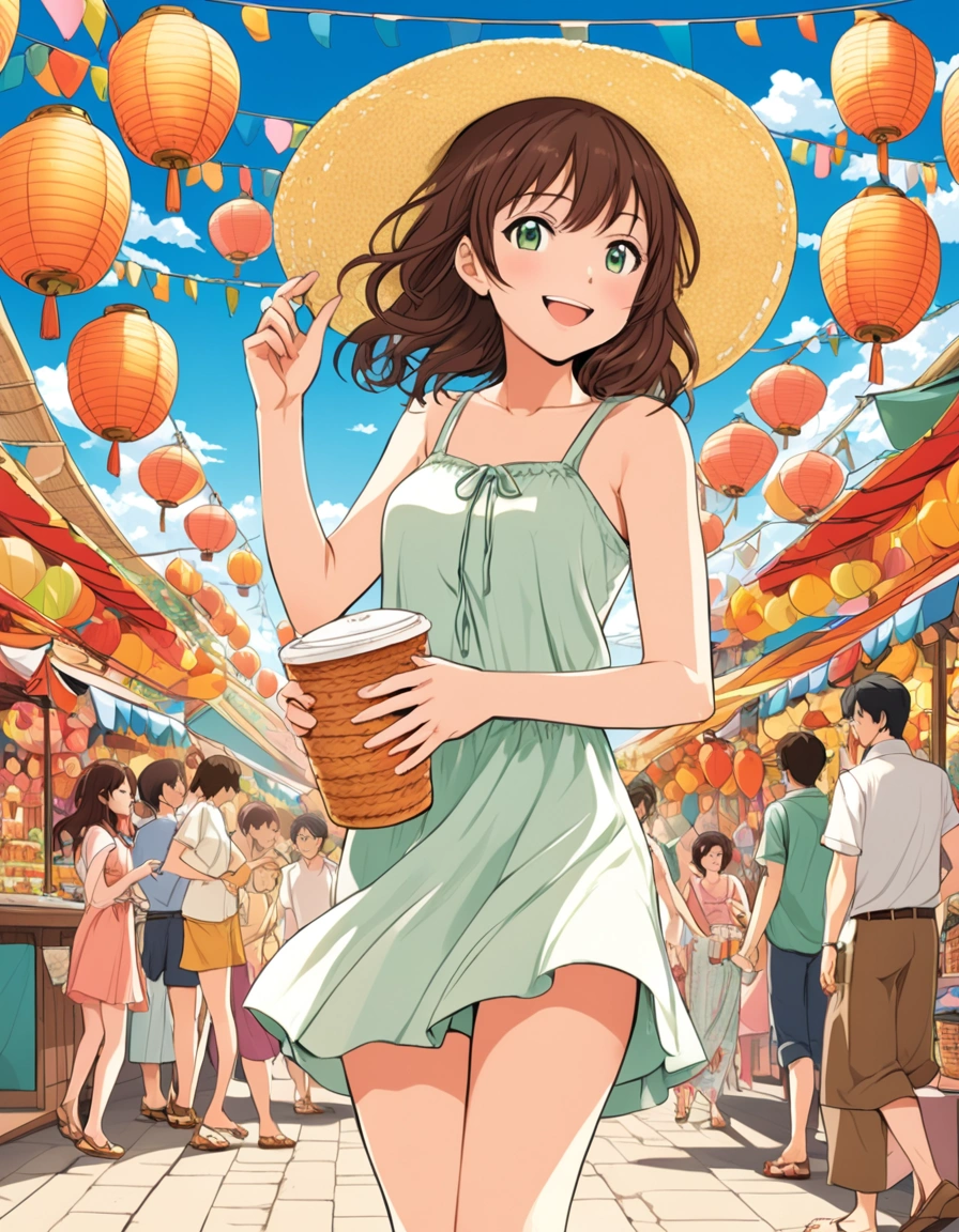 Highest quality、High resolution、Detailed Background、Beautiful face in every detail、Beautiful girl in her 20s、Highly detailed face、Cute hair colour、ponytail、Bobcut、Perfect body line、
(Two women having a good time with friends in a beer garden with beautiful views of Tokyo Bay:1.5)、drinking beer、
Going to a beer garden with friends and family can make for a more enjoyable atmosphere.、
You can enjoy delicious food along with your beer.、
sausage、potato、Pizza etc.、Choose a dish that goes well with beer、
A light summer dress is recommended.、Enhance your femininity with floral prints and one-piece dresses、For your feet, it is a good idea to choose cool, comfortable shoes such as sandals or espadrilles.、very beautiful