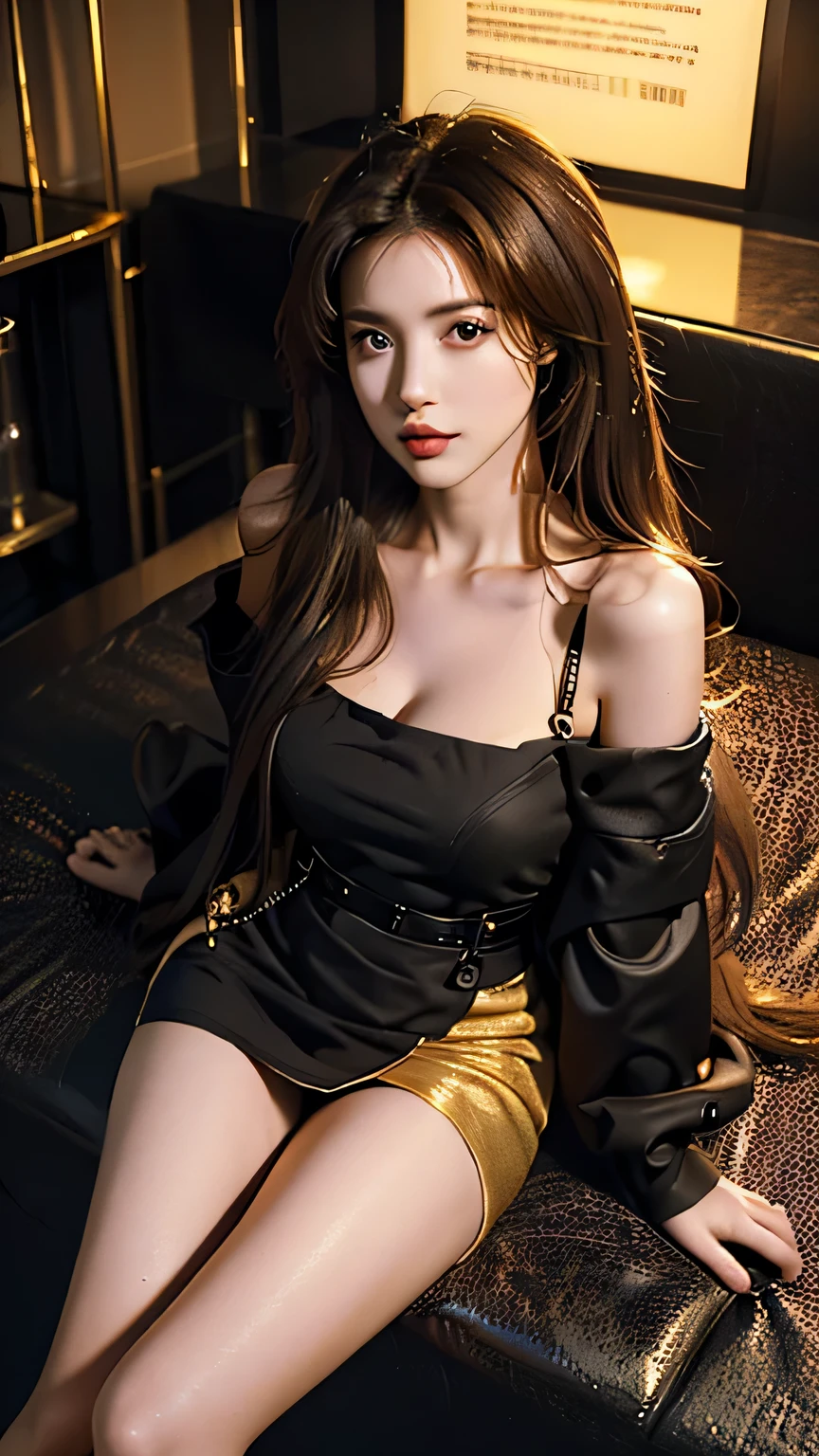 (masterpiece, best quality), A sexy fair-skinned female princess and big eyes and long ear is in a medieval fantasy world:1.0、 (at the bar:1.1), High forehead, long hair without bangs tied into a ponytail:1.0, harem, night, Detailed aspects, seduce 、Large Breasts、Big Ass、Wide waist、(Expose breasts1.0),((Looking sadly innocently into the camera:1.8))((crying :1.6)))
full-body shot:1.7
(Wearing sexy fantasy world costume,the costume is broken:1.3)
(Wearing Magic witch costume）
（There are scars and holes on clothes：1.8）
(The costume is very sexy,show a sexy weist:1.4)
Light golden and gray hair:1.9
((feel pain:1.7))((Frowning and wanting to moan:1.7)) (almost close eyes:1.2)
Look at the camera:1.4
Lie on the long chair:1.7
Show armpits：1.0
Open the month slightly:1.7
Beautiful leg:1.2

eyebrows curved downward：1.2