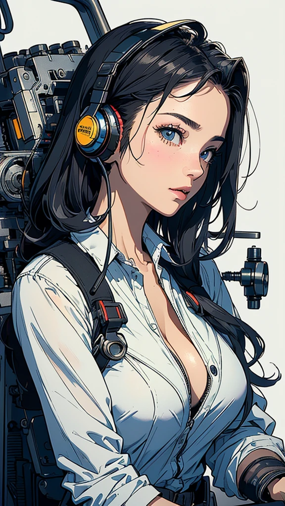 (((masterpiece, highest quality))),(((solo:1.2))),(((1girl:1.2))),32k wallpaper, very detailed, poster, vintage science fiction,(((((geometric cinematic movie poster))))), (bauhaus), shape,(((abstract))),(mid century modern),movie poster,(((((portfolio))))),(((((Close-up))))),(((((bust up))))),((((more various angle)))),(((highlight))),((((heterochromia)))),(((complete. detailed face))),(((Extremely talented))),(((((most complecated machine))))),(Cleavage),(((((unlimited mechanic Workaholic))))),(((Absolutely detailed Mighty machines background))),neon light