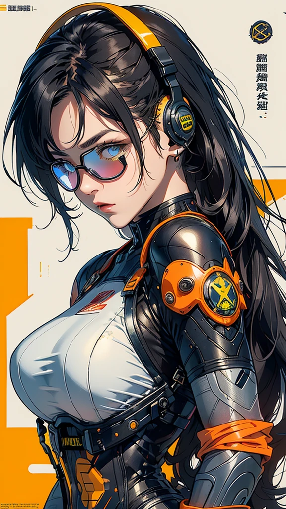 (best qualityer))), (((manga strokes))), (((Headphones))), (((Green devices))), Bunny ears and Googles on the forehead, (((tiny thong shorts))), uma Kizi jovem muito bem vestida com roupas modernas de inverno, short top, short jacket with dark fur collar, beautiful and expressive face, slightly-smile, big eyes with long black eyelashes, heavy make-up, chains and zippers spread across clothes, contrasting colours, pose de atitude, hair with a modern and futuristic cut, urban game poster art, dramatic camera angles, graffiti art elements in the background, design mixing contemporary and retro by Shepard Fairey, (((cowboy shot))), (((best qualityer: 1.4))), (Unbeatable masterpiece), (hiper HD),(CG 8k hyper-realistic), Kizi, (((standing alone))), pirralha violent, ((())), sexly, pose de atitude, work of art, post-apocalypse, (((manga style))), bounty hunter, violent, Manic, the way you want, slenderbody, thin but strong, perfectbody, roupa moderna, advanced technology, neon, sleeves with vertical striped pattern, neutral background, (( cowboy shot )). intricate visual