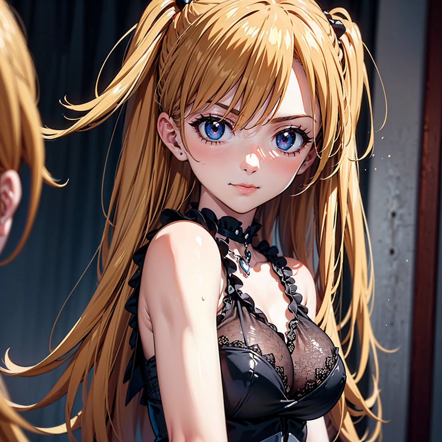 ( best quality,masterpiece:1.2),(Anime Style, comical noir style :1.1), one girl , Cute Style ,Adorable, very detailed eyes, face with extra detail, very fine hair,8k,resolution, Gothic Dress,Gothic Punk